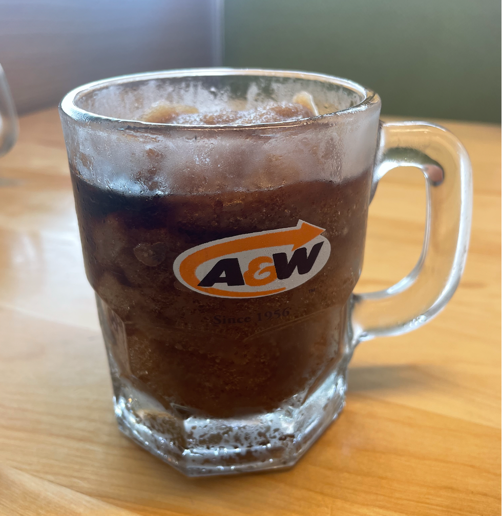 A small size of the A&W Frozen Root Beer.