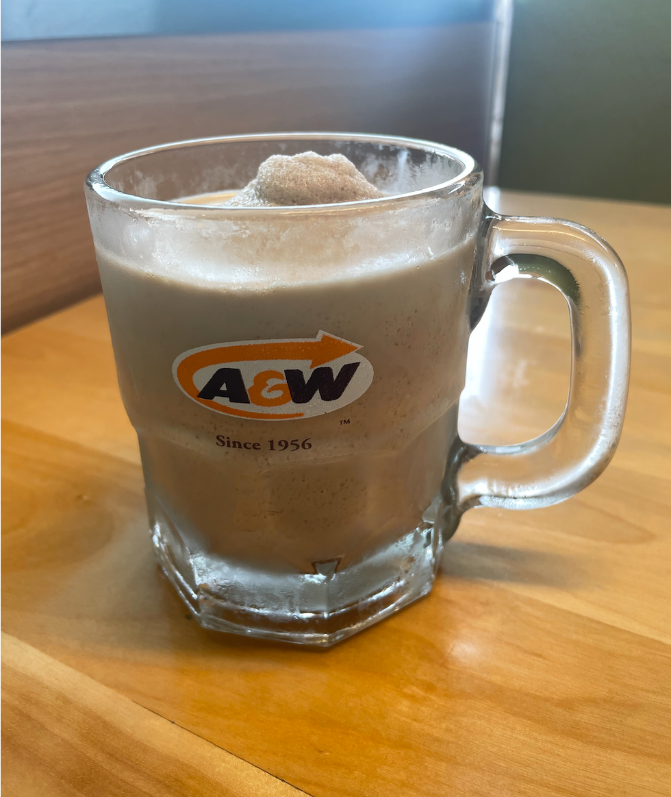 A small size of the A&W Mocha Root Beer Shake.
