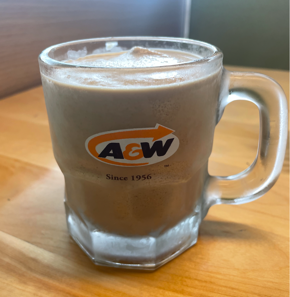 A small size of the A&W Sweet Cream Shake.