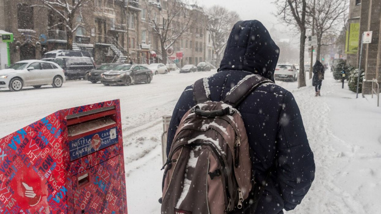 A snowy day in Montreal.