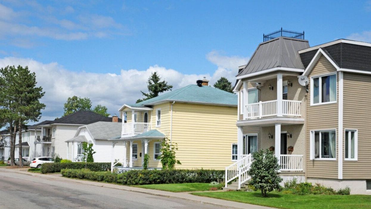 A street in the small city of Dolbeau Mistassini, Quebec.
