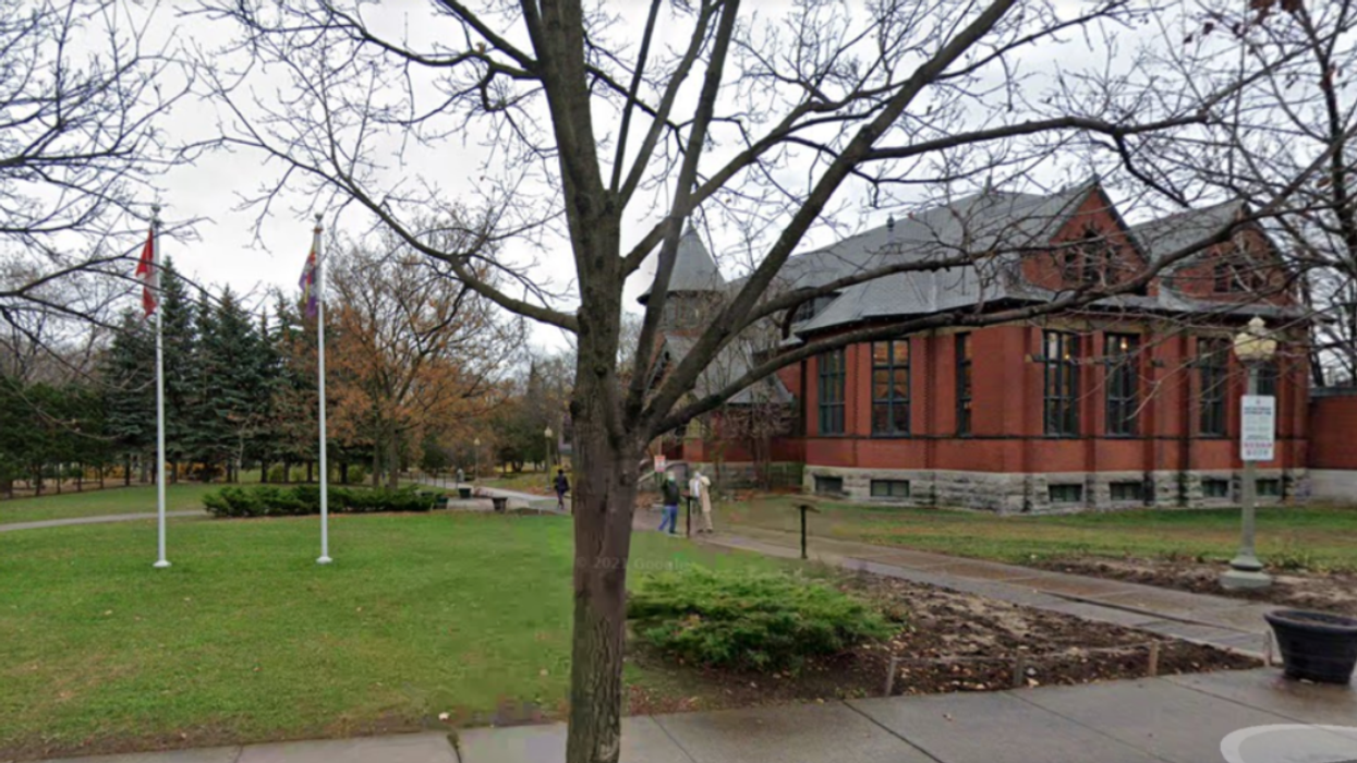 A Streetview photograph of the park where a man's body was discovered early Wednesday morning.