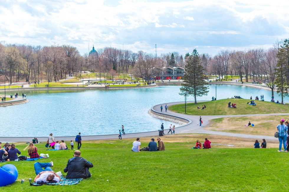 A view of Beaver Lake at Montreal's Parc du Mont-Royal.