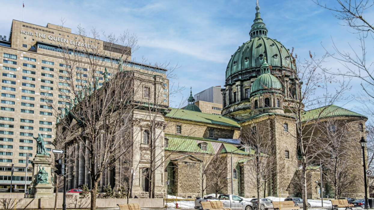 A view of Mary, Queen of the World cathedral in Montreal, the seat of Montreal's archdiocese.