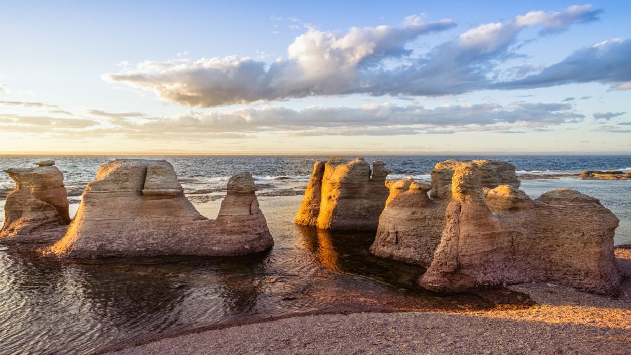 A view of Mingan Archipelago National Park in Quebec, Canada.