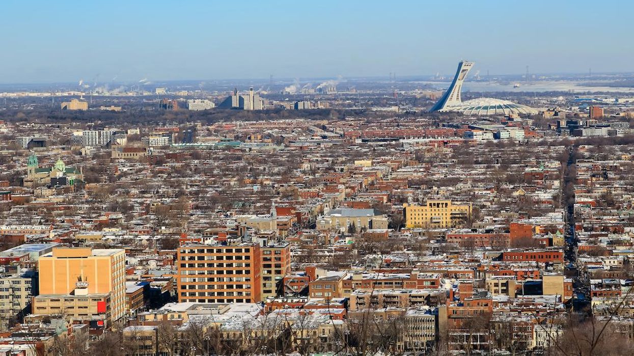 A view of Montreal's Plateau-Mont-Royal borough looking east toward the Montreal Olympic Park.