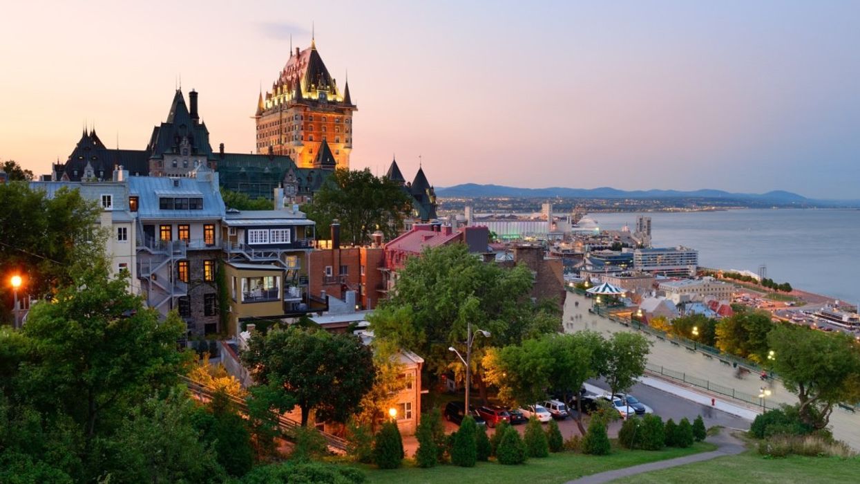A view of Quebec City, the Saint-Lawrence river and its surrounding towns.