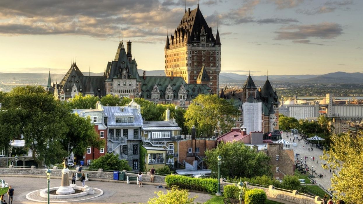 A view of Quebec City with the Fairmont Chateau Frontenac in the background.