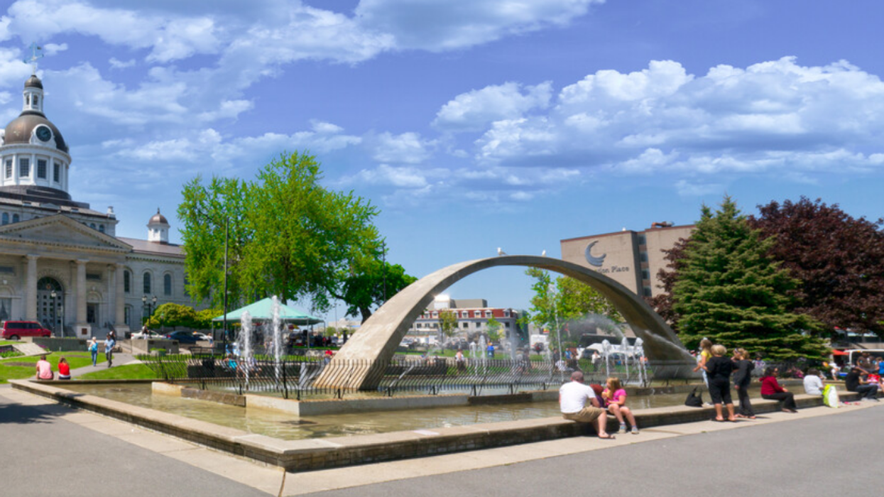 A view of the city hall in Kingston, Ontario.