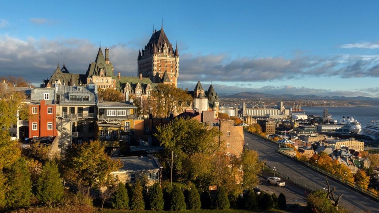 A view of the Quebec City skyline including the Fairmont Le Chateau Frontenac.