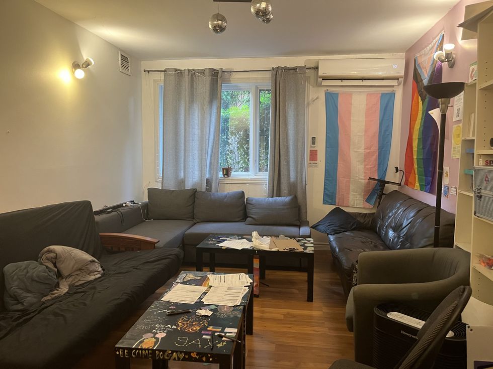 A view of the Trans ID Clinic, empty and a little disheveled after three hours of nonstop paperwork.