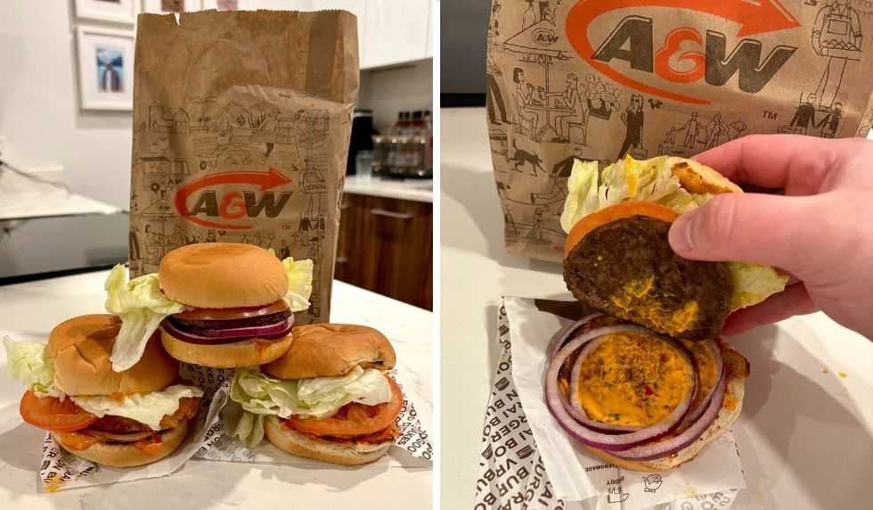 A&W new spicy piri piri Buddy burgers.
