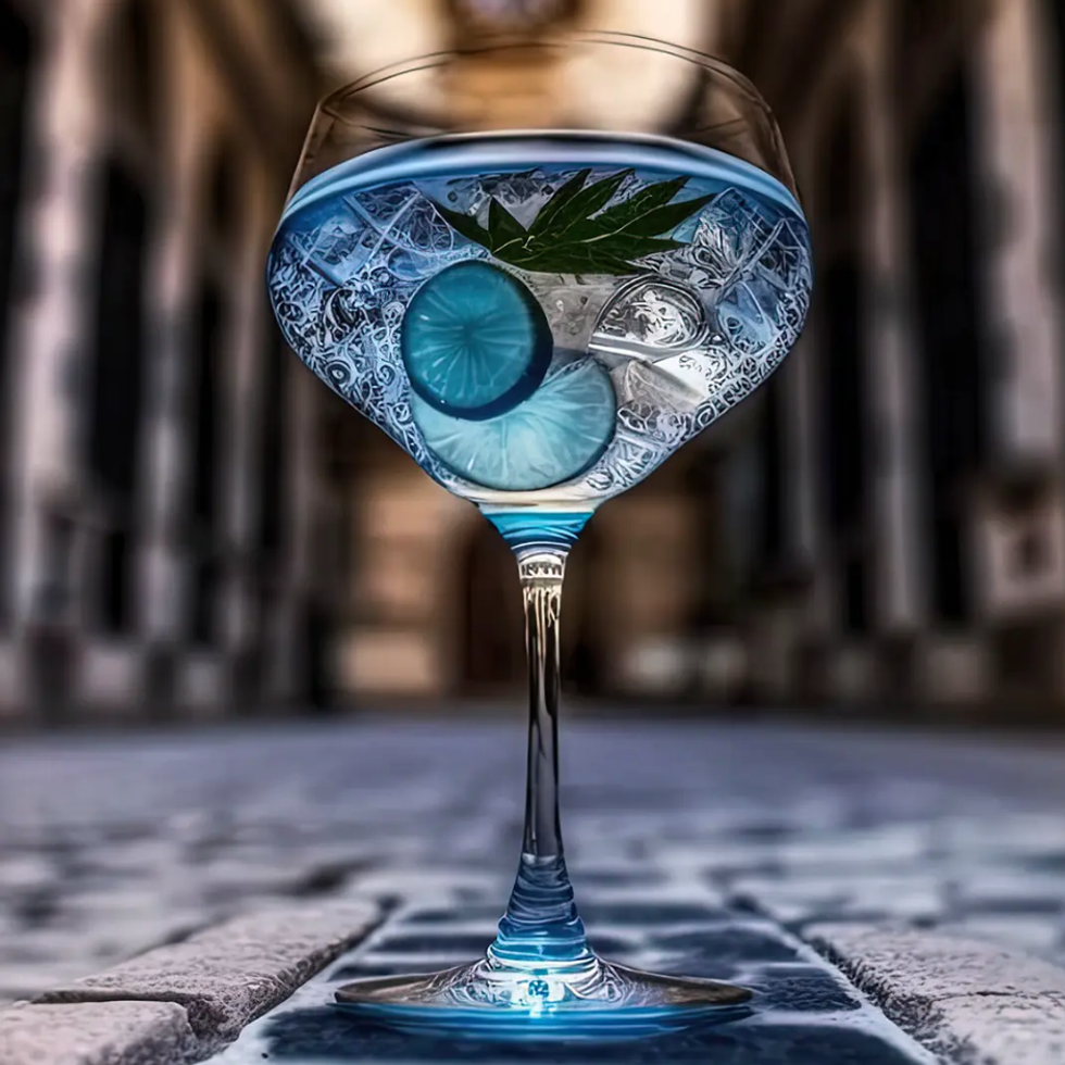 Absolut's blueberry cocktail creation.