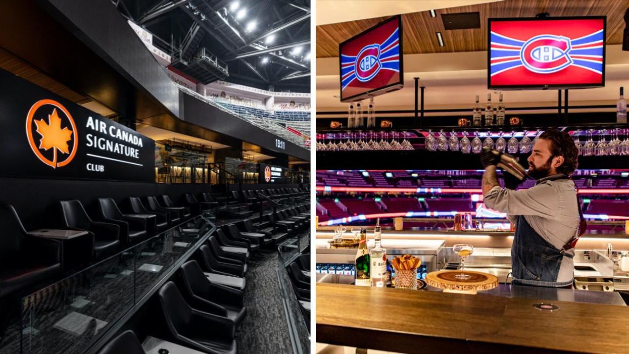 Air Canada Signature Club in the Montreal Bell Centre.
