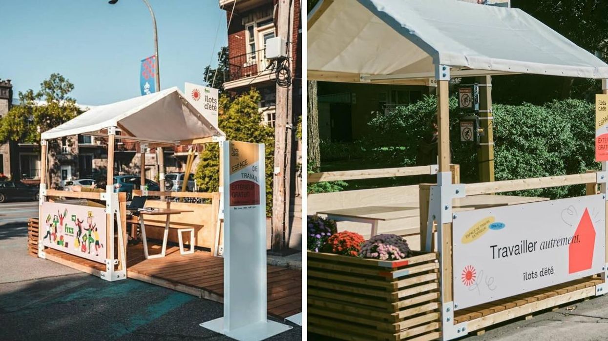 Air Commune Îlots d'été workspaces in downtown Montreal and Villeray.