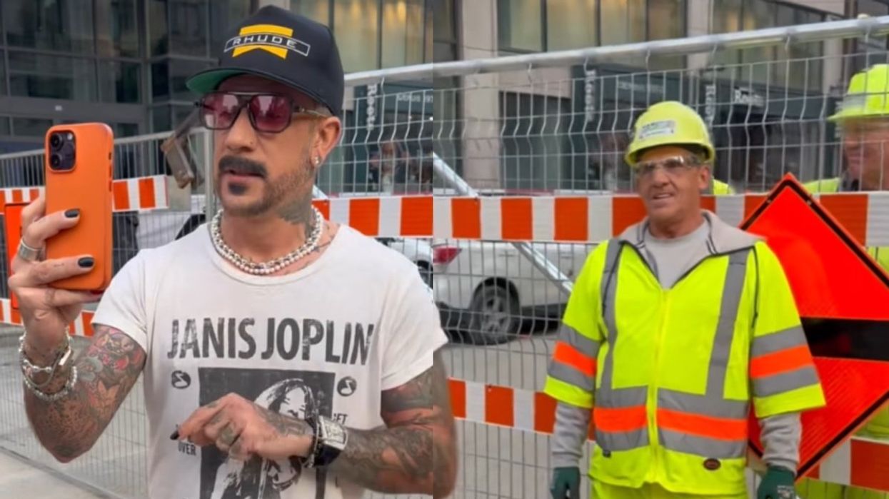 AJ McLean from the Backstreet Boys jokingly saying he will run for Montreal mayor in order to get rid of all of the orange construction cones.