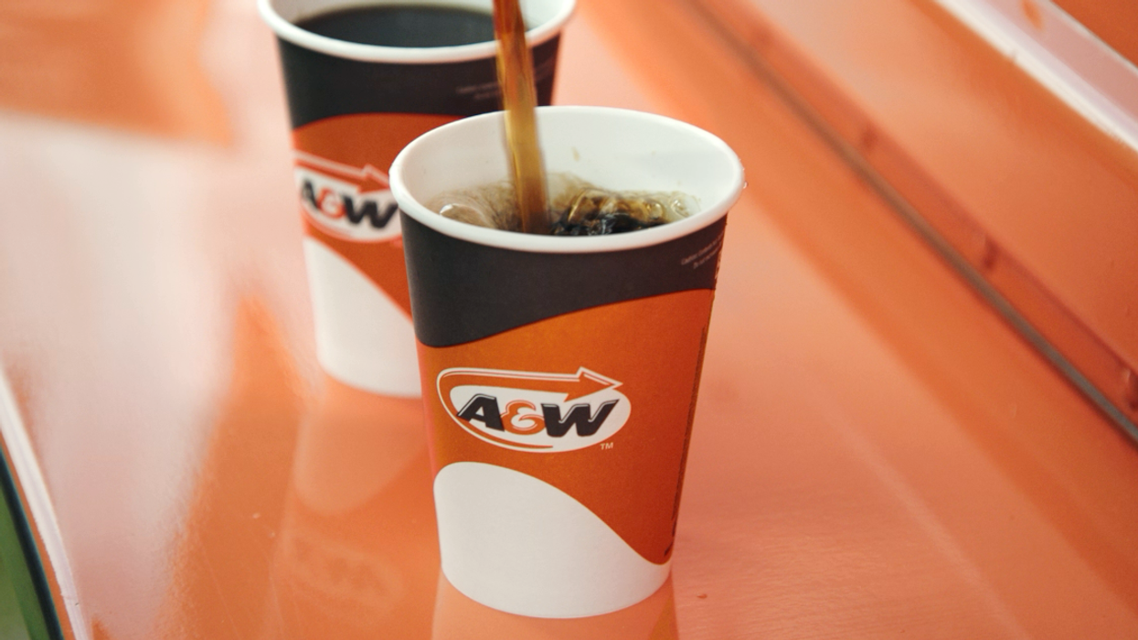 An A&W coffee cup.