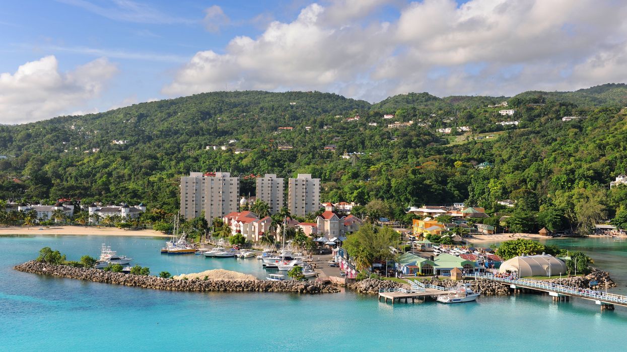 An aerial view of Ocho Rios, Jamaica.