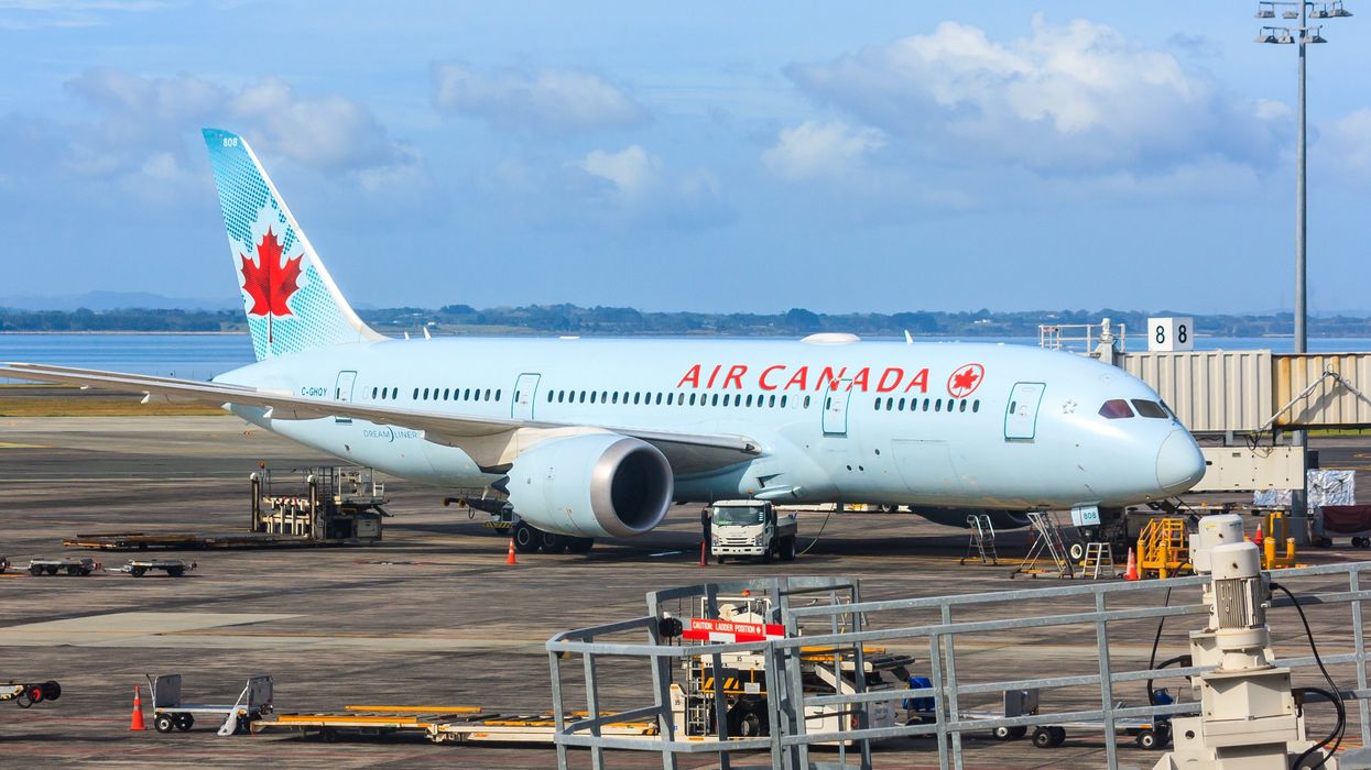 An Air Canada plane on the tarmac (illustrative).