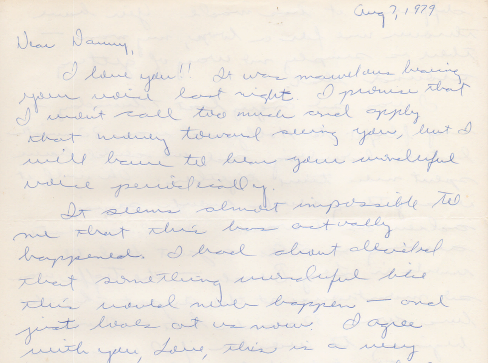 An excerpt from one of Daryl's many letters.