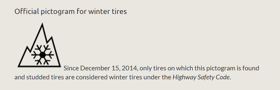 An image from Quebec's Highway Safety Code