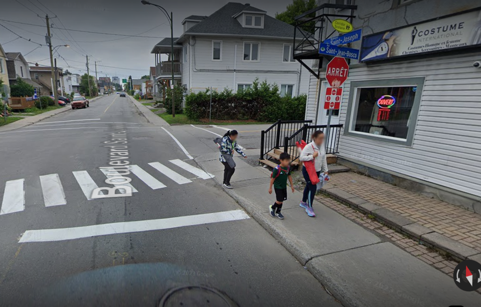 An intersection in Gatineau, Quebec