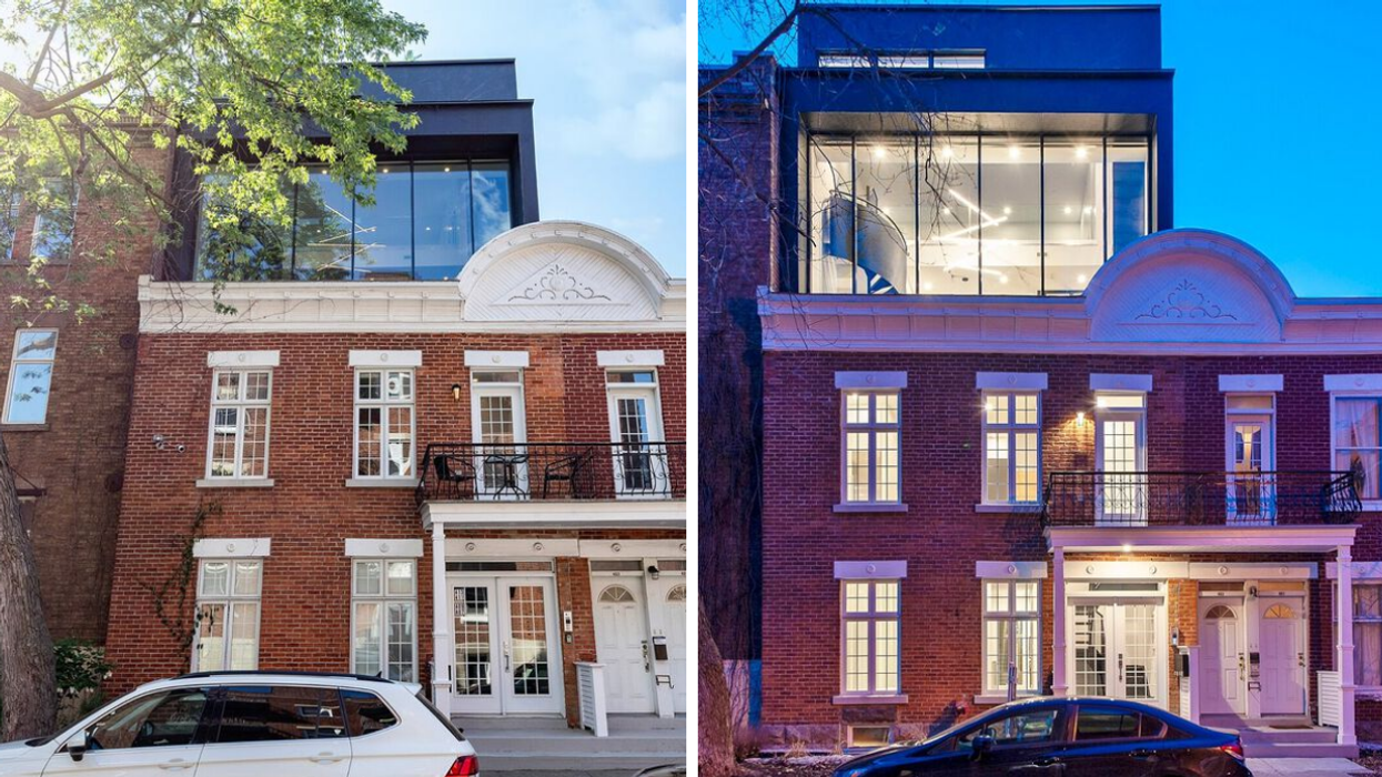 An old duplex turned luxury fourplex in Montreal's Outremont borough.