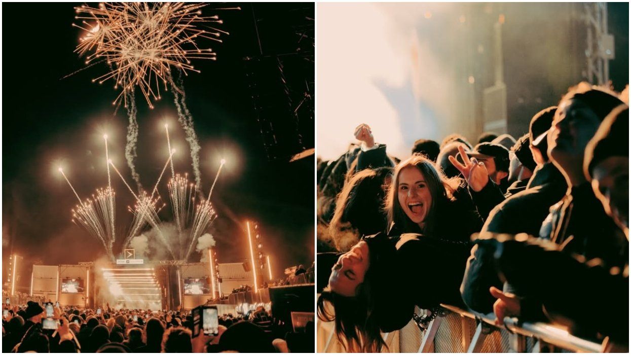 An outdoor New Year's Eve event in Montreal.