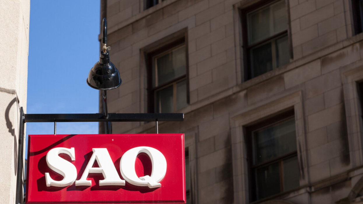 An SAQ sign in Montreal.