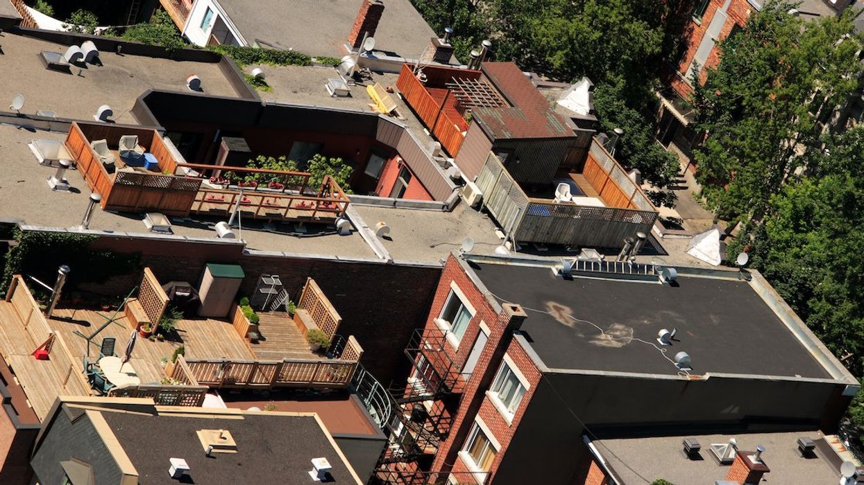 Apartment and condo buildings in Montreal, Quebec.