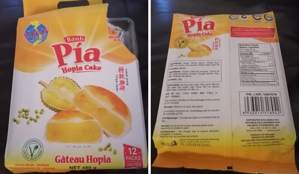 B\u00e0nh Pia brand Hopia Cake