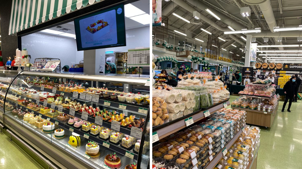 Bakery aisle at T&T Supermarket in Montreal.