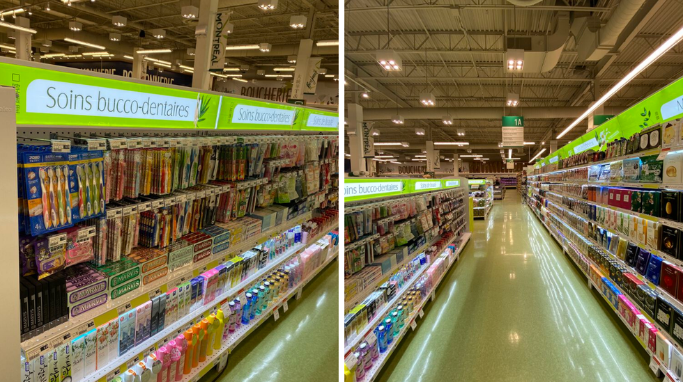 Beauty and cosmetic aisle at T&T supermarket in Montreal.