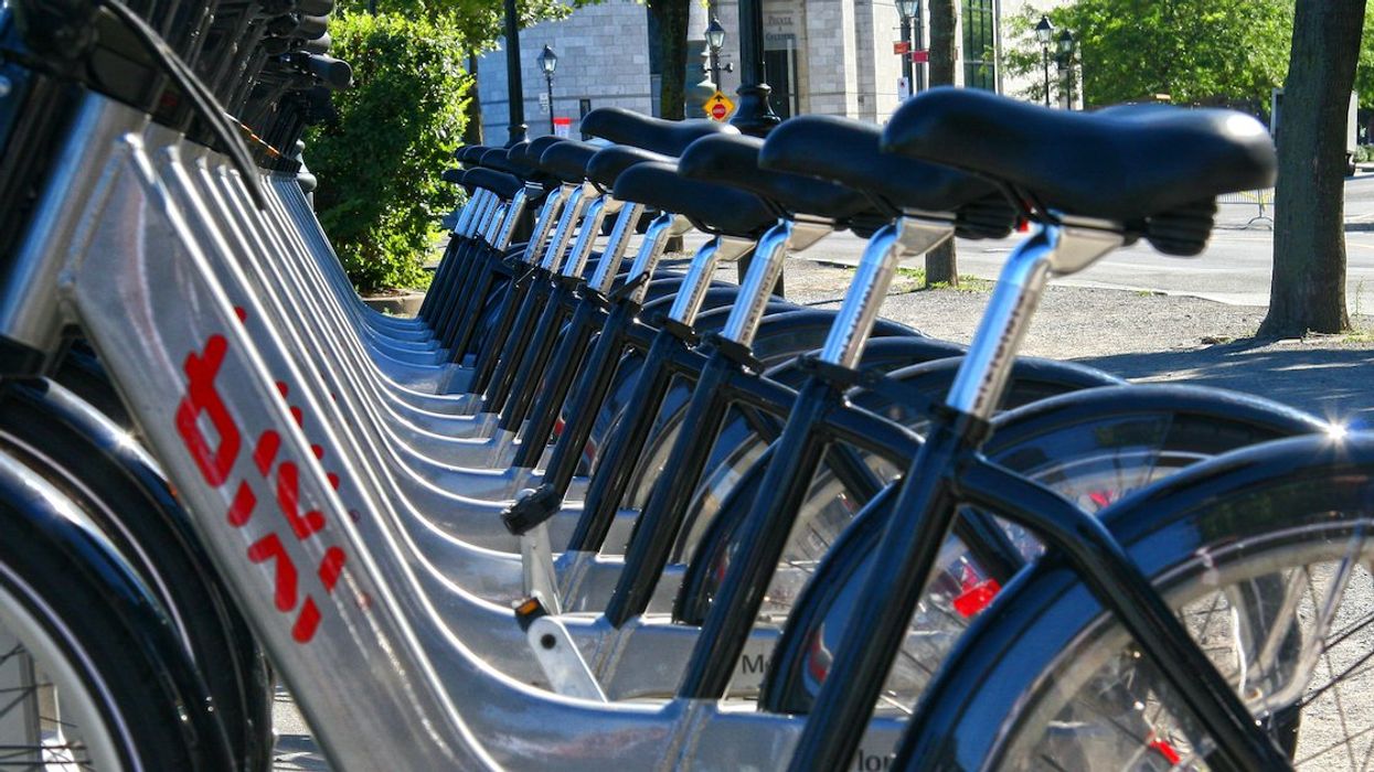 BIXI bikes in Montreal.