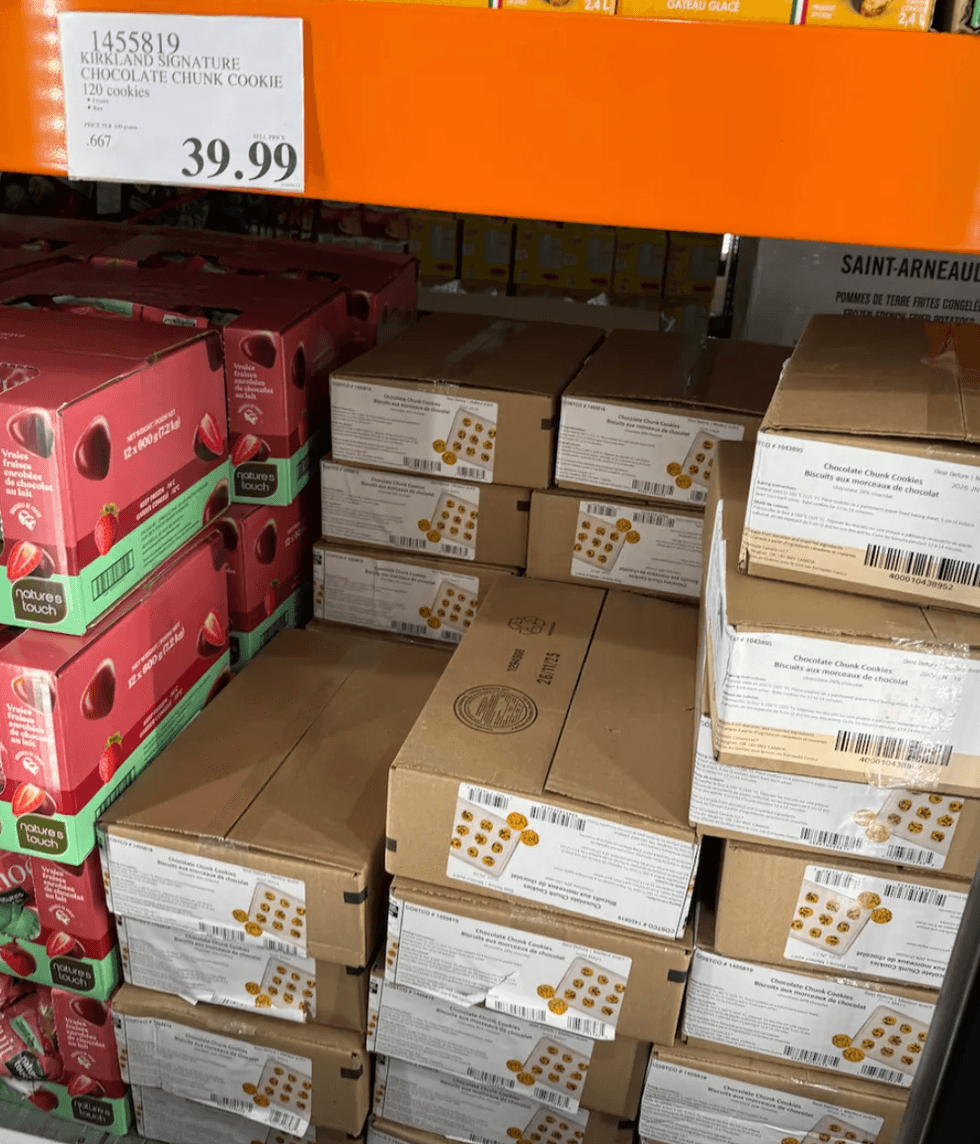 Boxes of cookie dough.