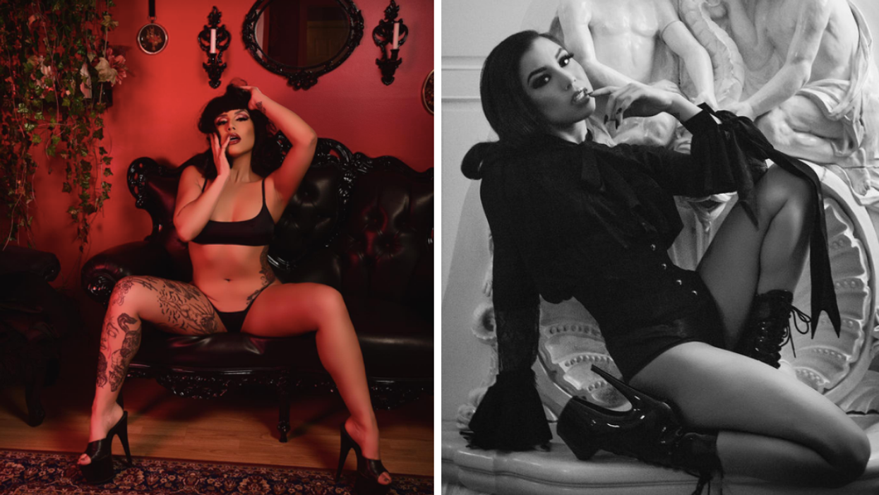 Burlesque performer Lou Lou la Duchesse de Rière.