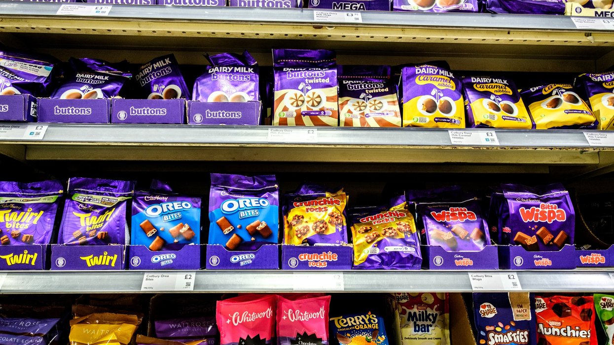 Cadbury display at a London, UK, grocery store (generic).