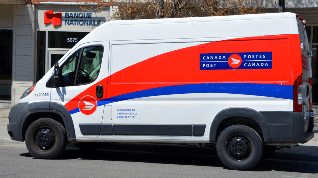 Canada Post van in Montreal.