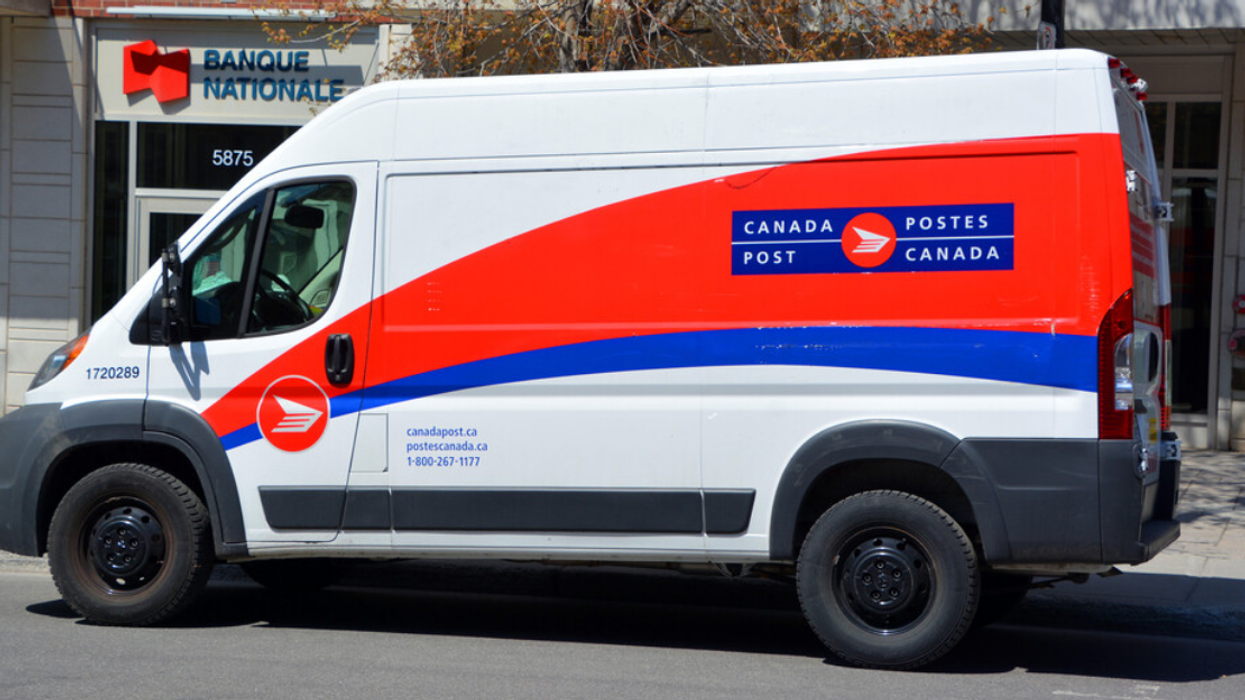 Canada Post van in Montreal.