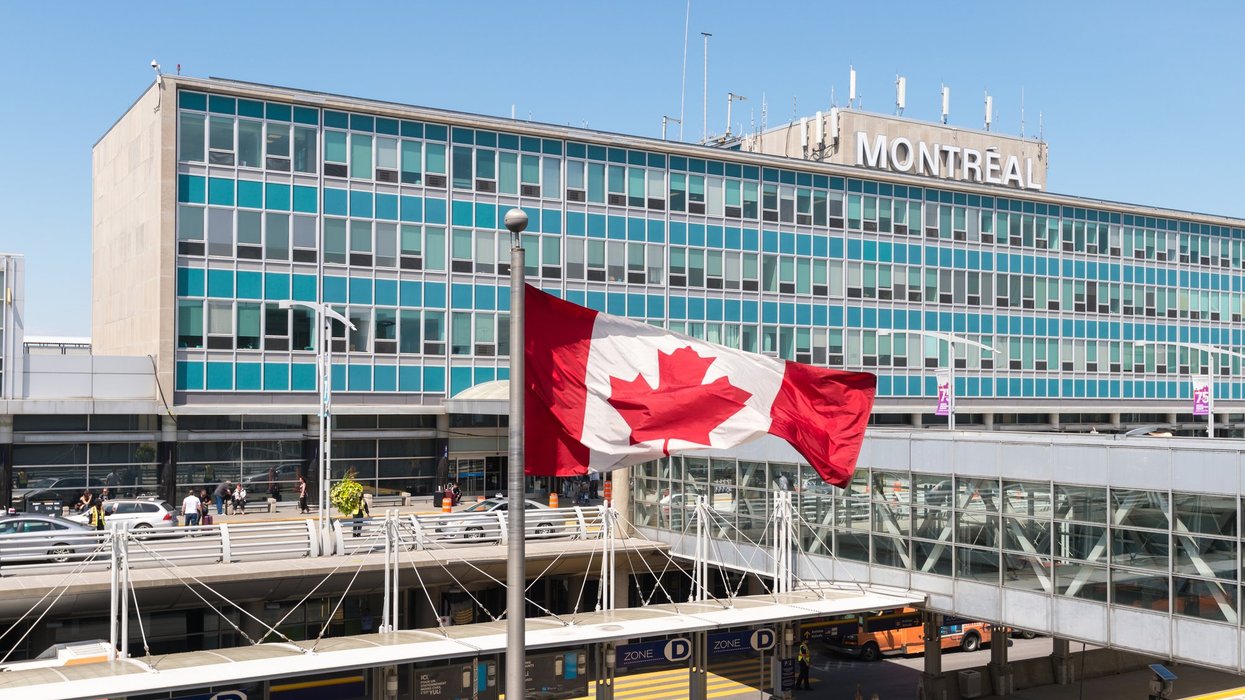 Canadian flag at Montreal airport.