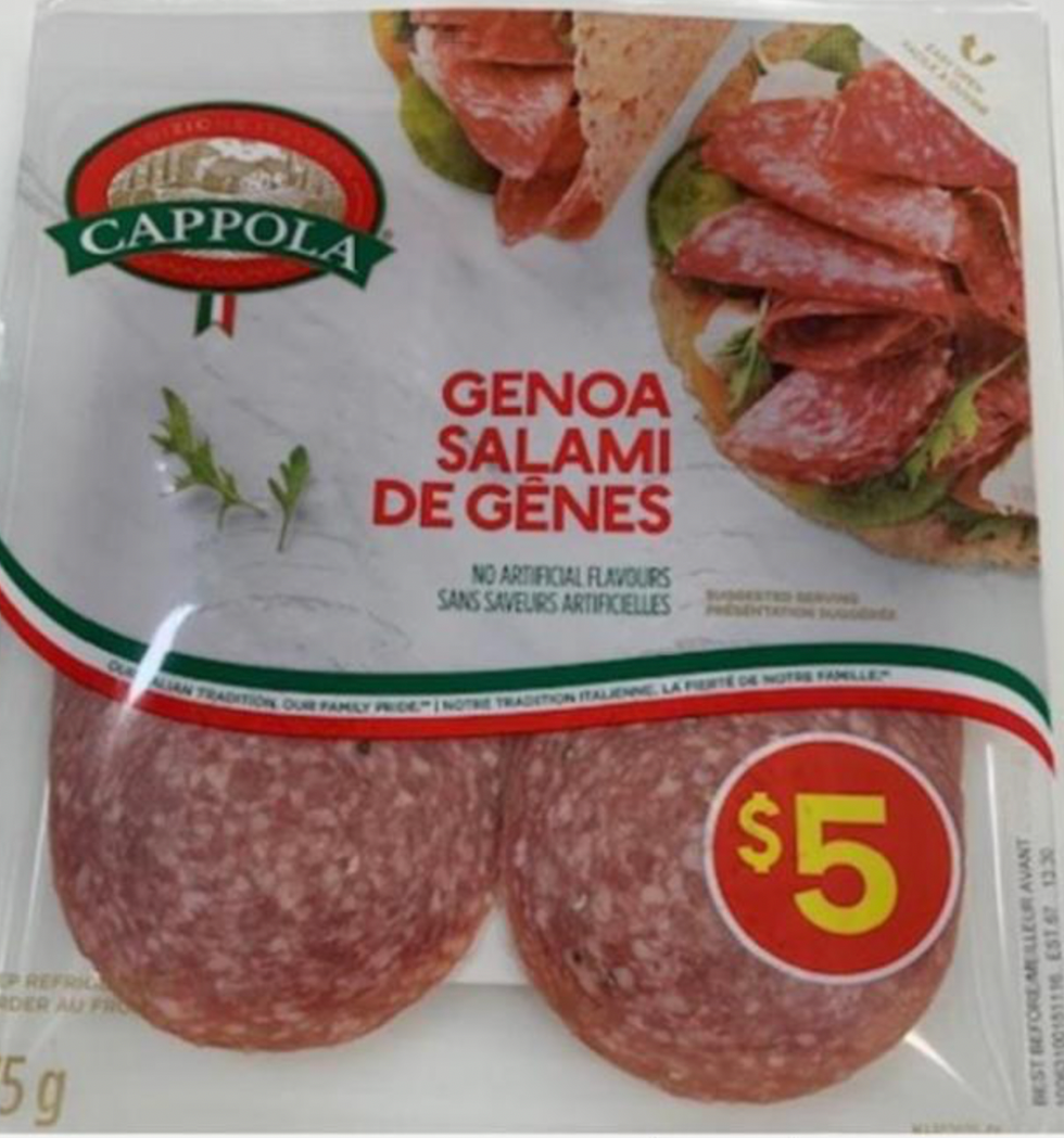 Cappola Genoa Salami package.