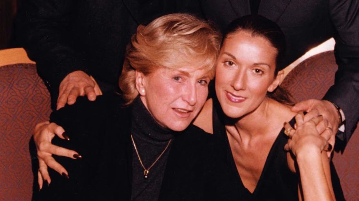 Céline Dion with Francine Chaloult.