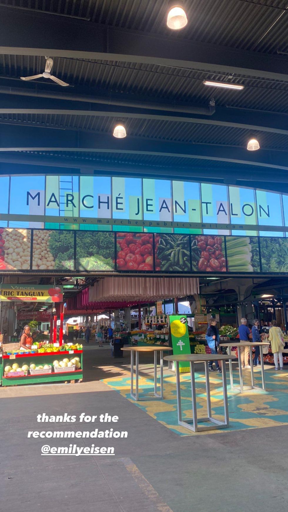 Central hall of Montreal's Jean-Talon Market.