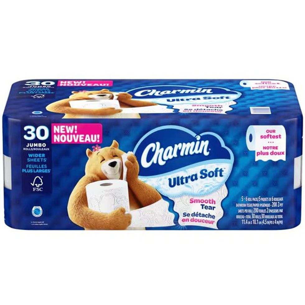 Charmin Ultra Soft 2-ply bathroom tissue (30 rolls \u00d7 200 sheets)