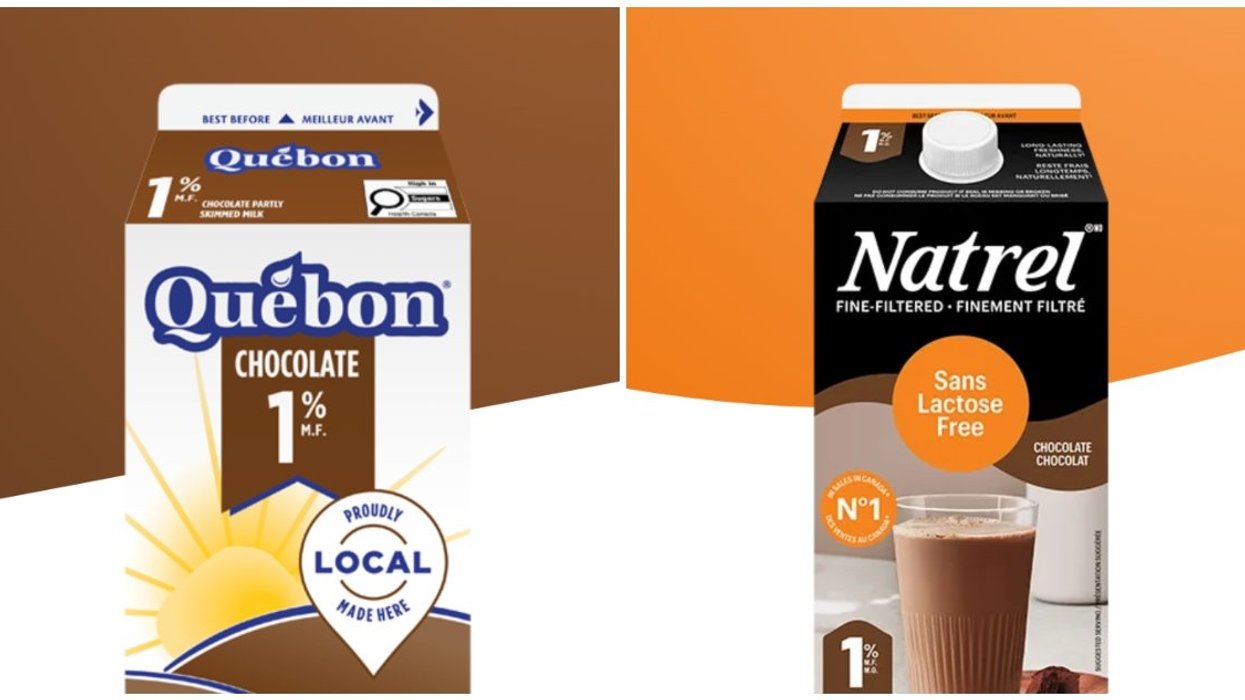 Chocolate milks sold in Quebec.