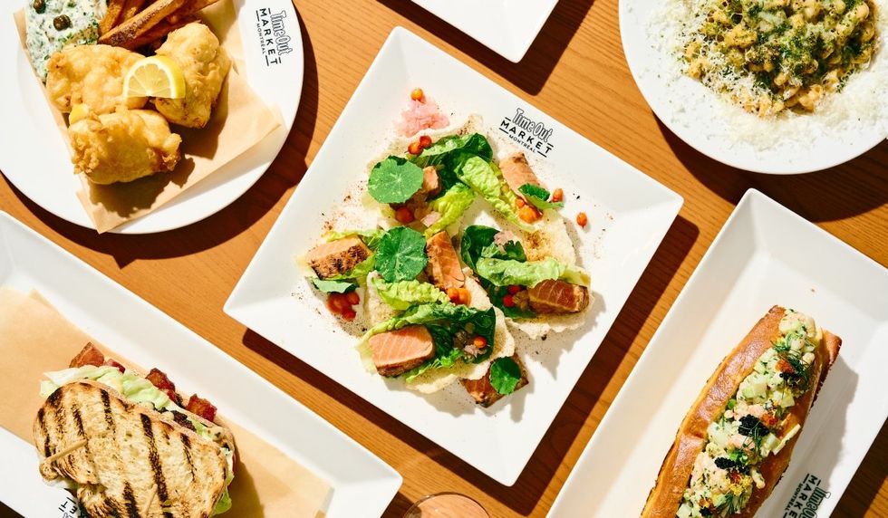 Climats dishes at Montreal's Time Out Market.