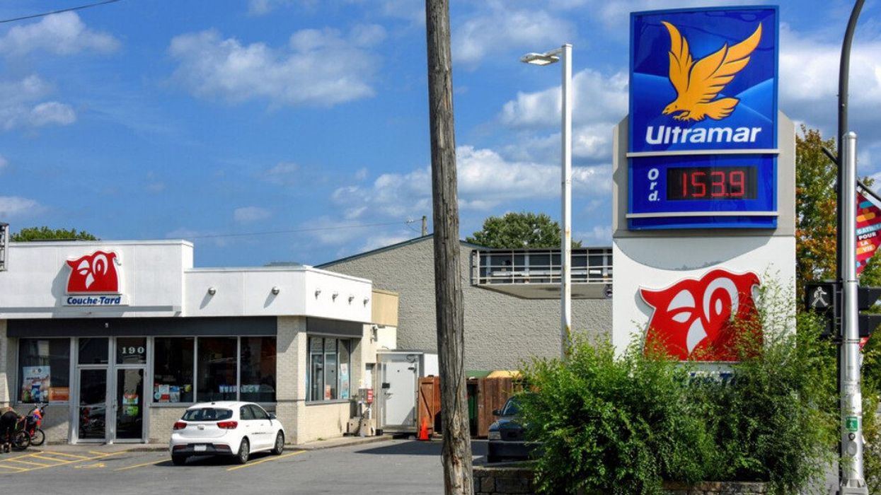 Couche-Tard convenience store at gas station in Gatineau, Quebec.