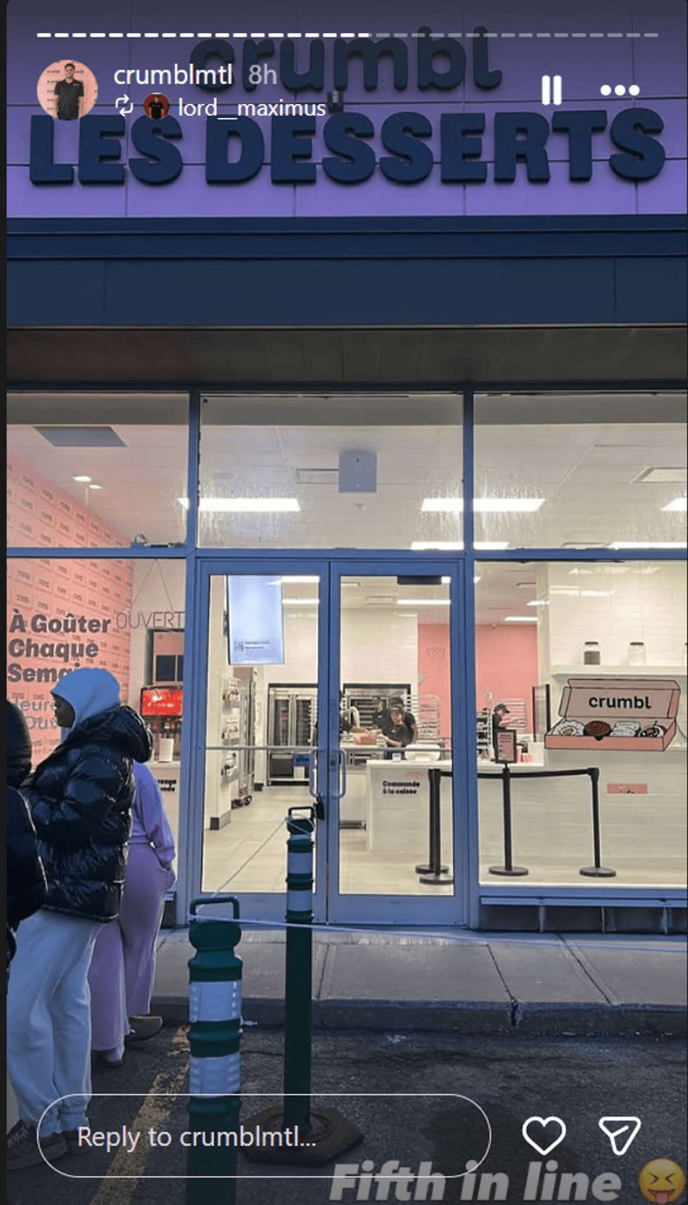 Crumbl Brossard's grand opening, October 9, 2026.