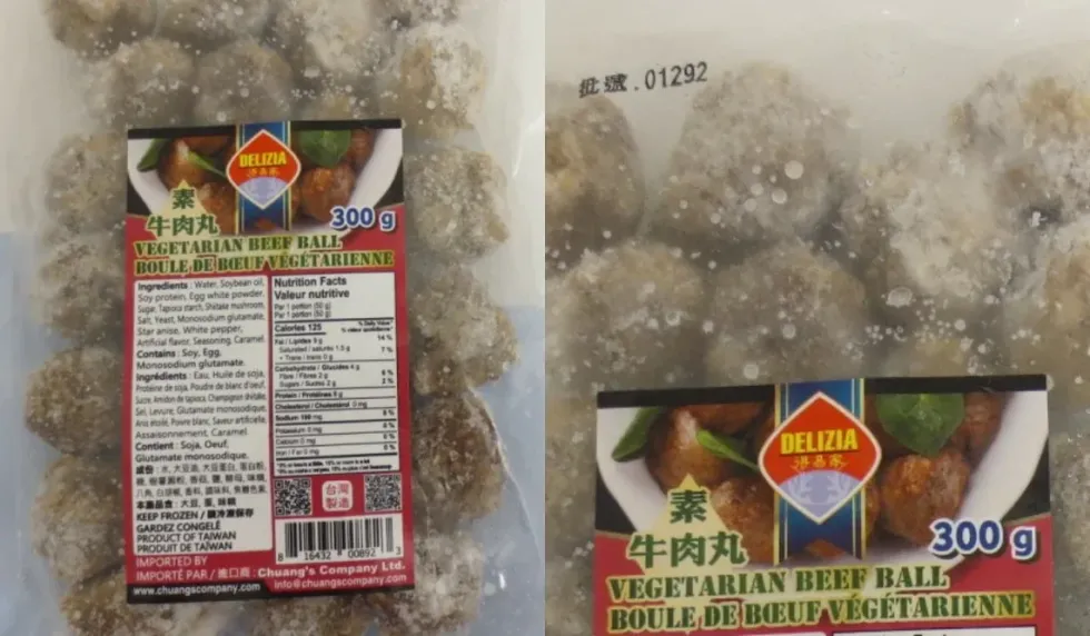 Albóndigas de ternera vegetarianas marca Delizia