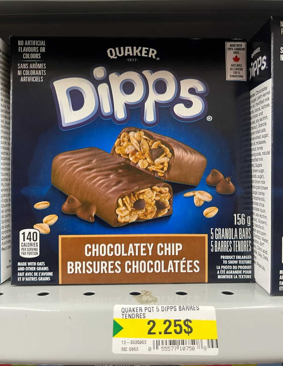Dipps granola bars.
